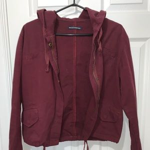Brandy Melville Burgundy Utility Jacket